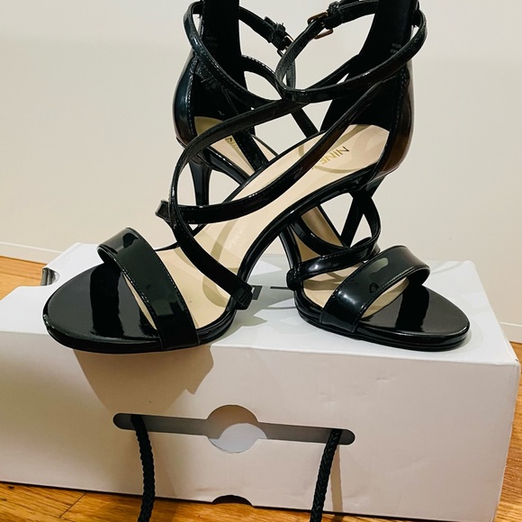 Nine West Patent Shine Gabriele Slim Heel Sandal - Picture 11 of 12